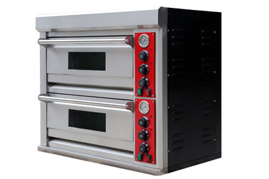 Restoran Pizza Komersial Oven Double Deck Gas Pizza Oven Hemat Energi
