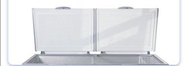 Kapasitas Besar Deep Chest Freezer Pintu Ganda Deep Freezer Cepat Freezer Dada 850 Liter