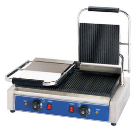 Peralatan Memasak Restoran Listrik Double Contact Grill Wajan Sandwich Press Grill