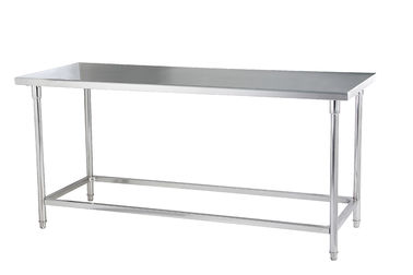 201 Meja Kerja Stainless Steel Dapur Dengan Undershelf Backsplash Tahan Karat
