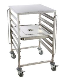 Peralatan Hotel Komersial Ponsel Bakery Tray Rack Trolley Makanan Stainless Steel Trolley